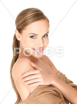 Beautiful woman isolated on white Stock Photos