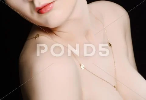 Beautiful woman with jewerly Stock Photos