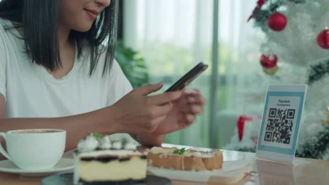 Beautiful woman scan barcodes for order.... | Stock Video | Pond5