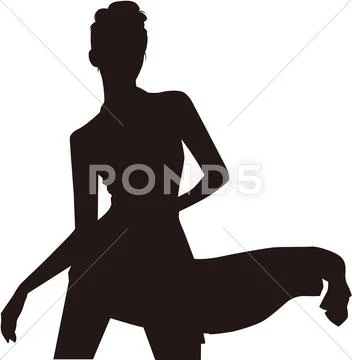 Beautiful woman silhouette Stock Illustration