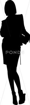 Beautiful woman silhouette Stock Illustration