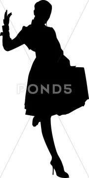 Beautiful woman silhouette Stock Illustration