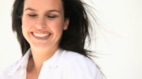 Beautiful woman smiling Stock Footage