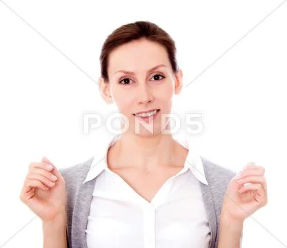 Beautiful woman smiling Stock Photos