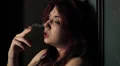 beautiful woman smokes a joint because she had an argument with this boyfriend HD Footage