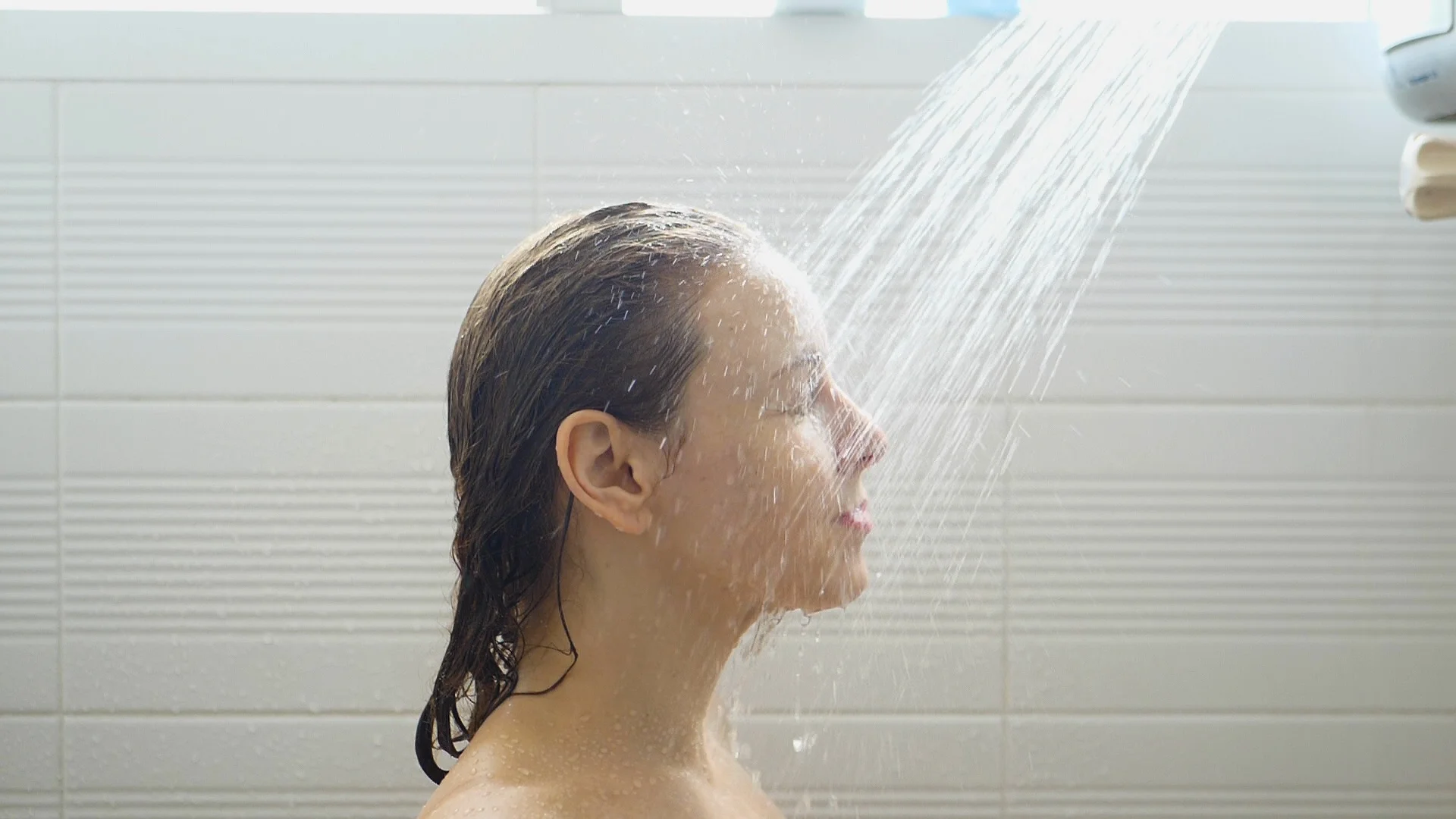 beautiful woman taking shower. 4k UHD | Stock Video | Pond5