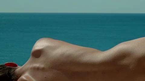 Beautiful woman's back in the sun. Stock Footage 161472922