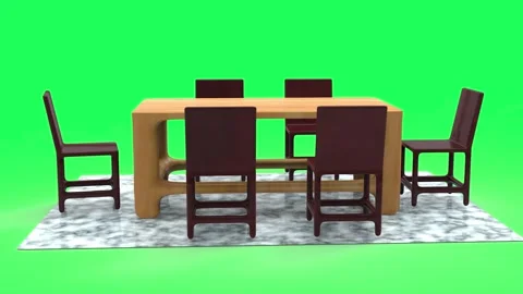 Beautiful Wooden Dining Table Stock Footage 346233608