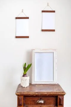 Beautiful wooden frames Stock Photos