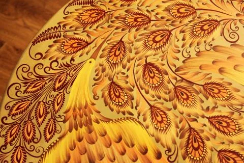 Beautiful wooden table. View from above 스톡 사진