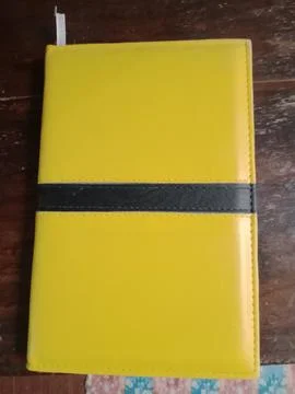 Beautiful yellow diary Stock Photos