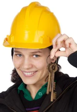 Beautiful young architect Stock Photos
