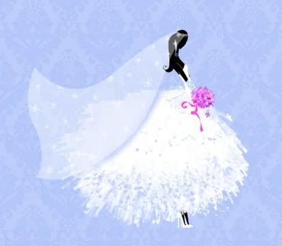 Beautiful young bride Stock Illustration