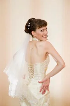 Beautiful young bride Stock Photos