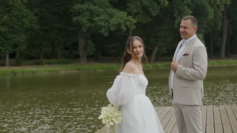 A beautiful young couple, a guy and a girl, a couple in love. Stock Footage 340566120