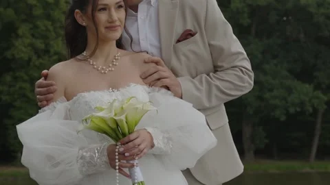 A beautiful young couple, a guy and a girl, a couple in love. Stock Footage 340566148
