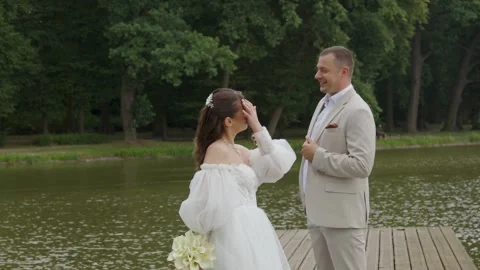 A beautiful young couple, a guy and a girl, a couple in love. Stock Footage 340566218