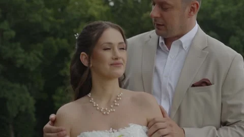 A beautiful young couple, a guy and a girl, a couple in love. Stock Footage 340566609