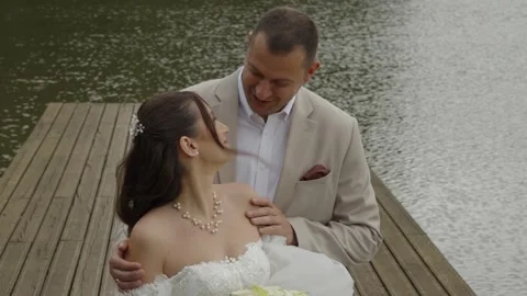 A beautiful young couple, a guy and a girl, a couple in love. Stock Footage 340566622