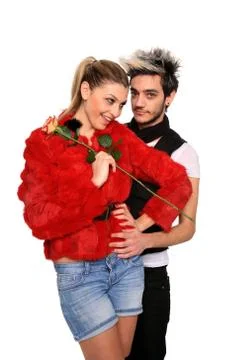 Beautiful young couple Stock Photos