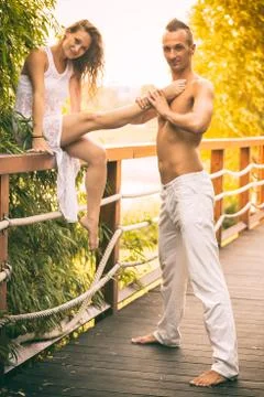 Beautiful young couple Stock Photos