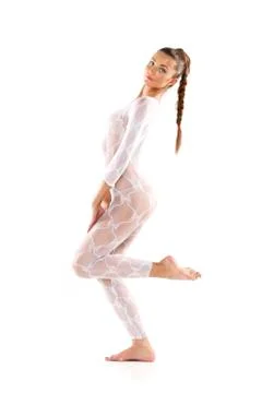 Beautiful  young dancer Stock Photos