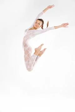 Beautiful  young dancer Stock Photos