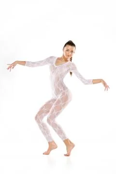 Beautiful  young dancer Stock Photos