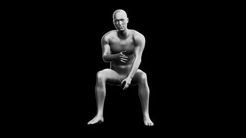 Beautiful young man posing, isolated on black background. 3d illustration (.. Stock Illustration