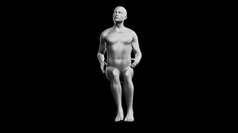 Beautiful young man posing, isolated on black background. 3d illustration (.. Stock Illustration