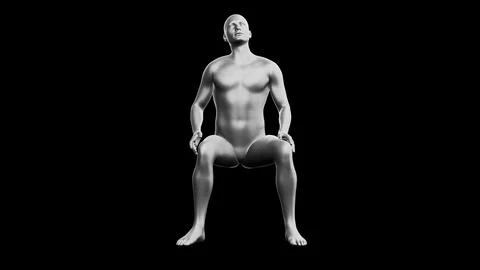 Beautiful young man posing, isolated on black background. 3d illustration (.. Illustrazione stock