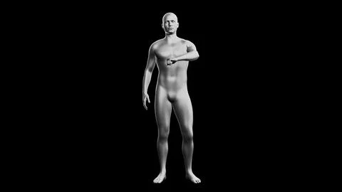 Beautiful young man posing, isolated on black background. 3d illustration (.. Stock Illustration