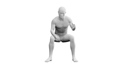 Beautiful young man posing, isolated on white background. 3d illustration (.. 스톡 일러스트