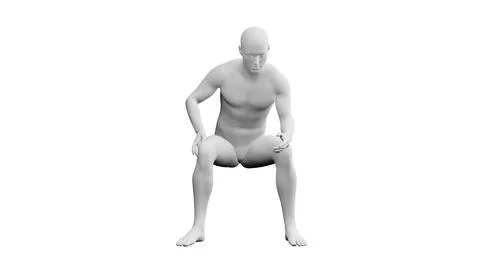 Beautiful young man posing, isolated on white background. 3d illustration (.. 스톡 일러스트