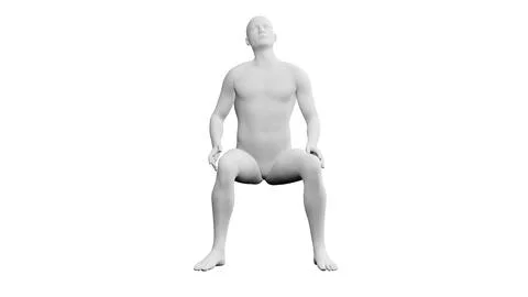 Beautiful young man posing, isolated on white background. 3d illustration (.. Stock Illustration
