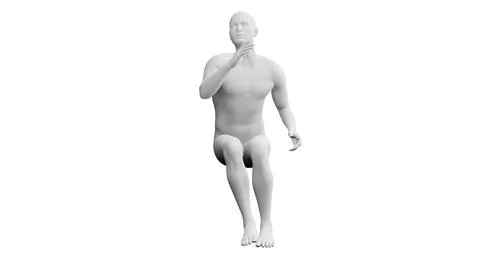 Beautiful young man posing, isolated on white background. 3d illustration (.. 스톡 일러스트