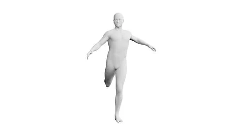 Beautiful young man posing, isolated on white background. 3d illustration (.. Stock Illustration