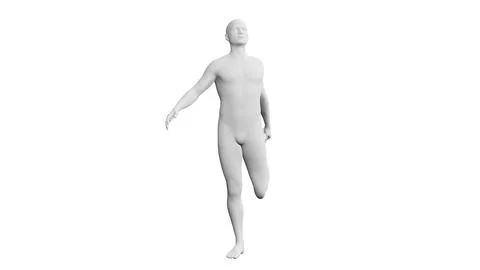 Beautiful young man posing, isolated on white background. 3d illustration (.. Stock Illustration