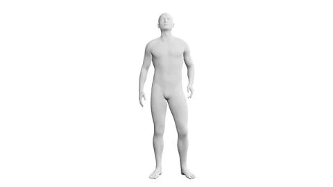 Beautiful young man posing, isolated on white background. 3d illustration (.. Stock Illustration