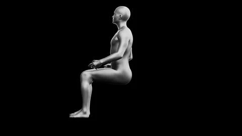 Beautiful young man posing, isolated on black background. 3d illustration (.. Stock Illustration