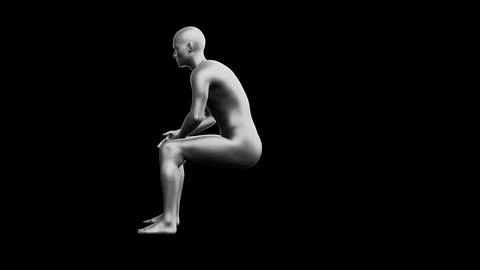 Beautiful young man posing, isolated on black background. 3d illustration (.. Illustrazione stock