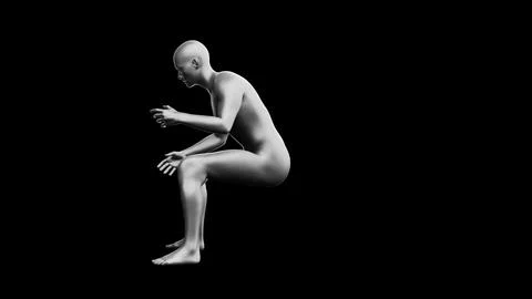 Beautiful young man posing, isolated on black background. 3d illustration (.. Illustrazione stock