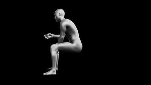 Beautiful young man posing, isolated on black background. 3d illustration (.. イラスト素材