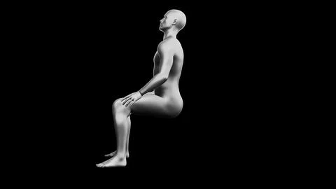 Beautiful young man posing, isolated on black background. 3d illustration (.. Stock Illustration