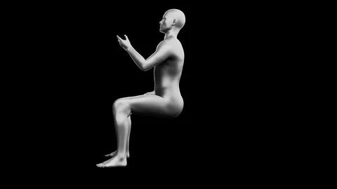 Beautiful young man posing, isolated on black background. 3d illustration (.. Stock Illustration