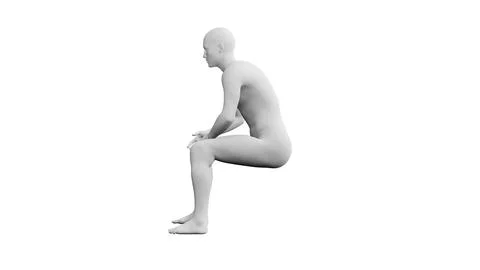Beautiful young man posing, isolated on white background. 3d illustration (.. Stock Illustration