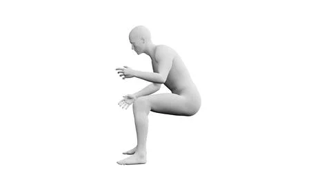 Beautiful young man posing, isolated on white background. 3d illustration (.. Stock Illustration