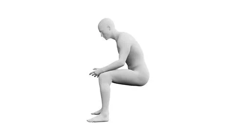 Beautiful young man posing, isolated on white background. 3d illustration (.. Stockillustratie