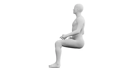 Beautiful young man posing, isolated on white background. 3d illustration (.. Stock Illustration