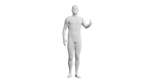 Beautiful young man posing, isolated on white background. 3d illustration (.. Stock Illustration